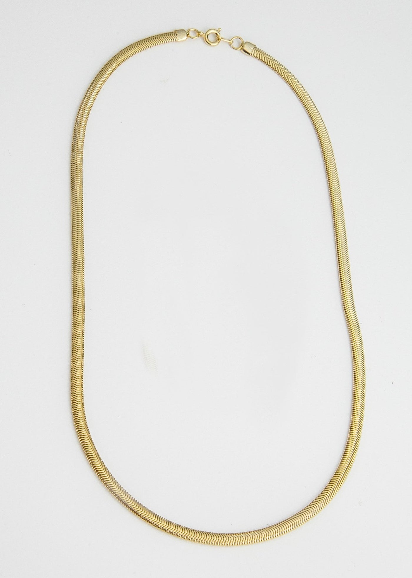 Flat Herringbone Snake Chain (Hailey Bieber necklace) - Maids to Measure