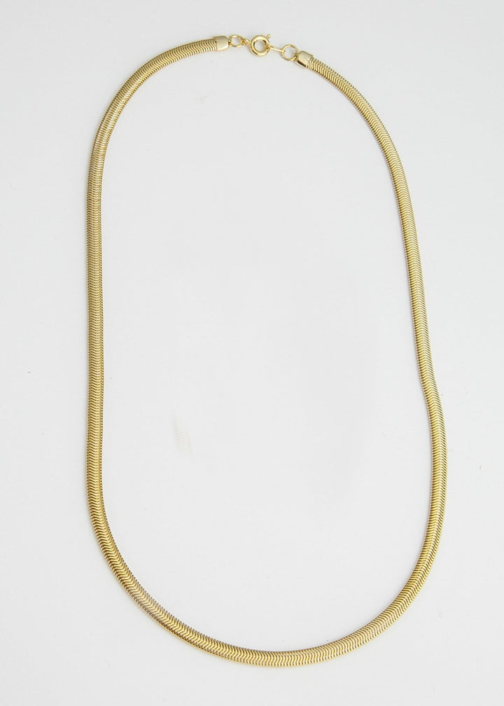 thumbnail image 2 of 14k Yellow Gold Filled Reversible Snake Chain Necklace – I Love You Design, 18-20" 2 of 5