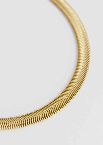 Flat Herringbone Snake Chain (Hailey Bieber necklace) - Maids to Measure