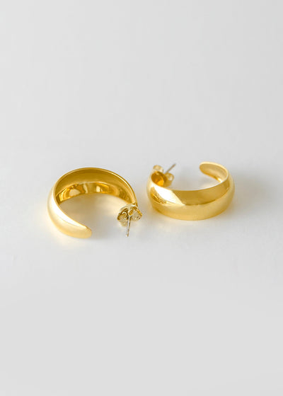 Gold Plated Chunky Hoops - Maids to Measure