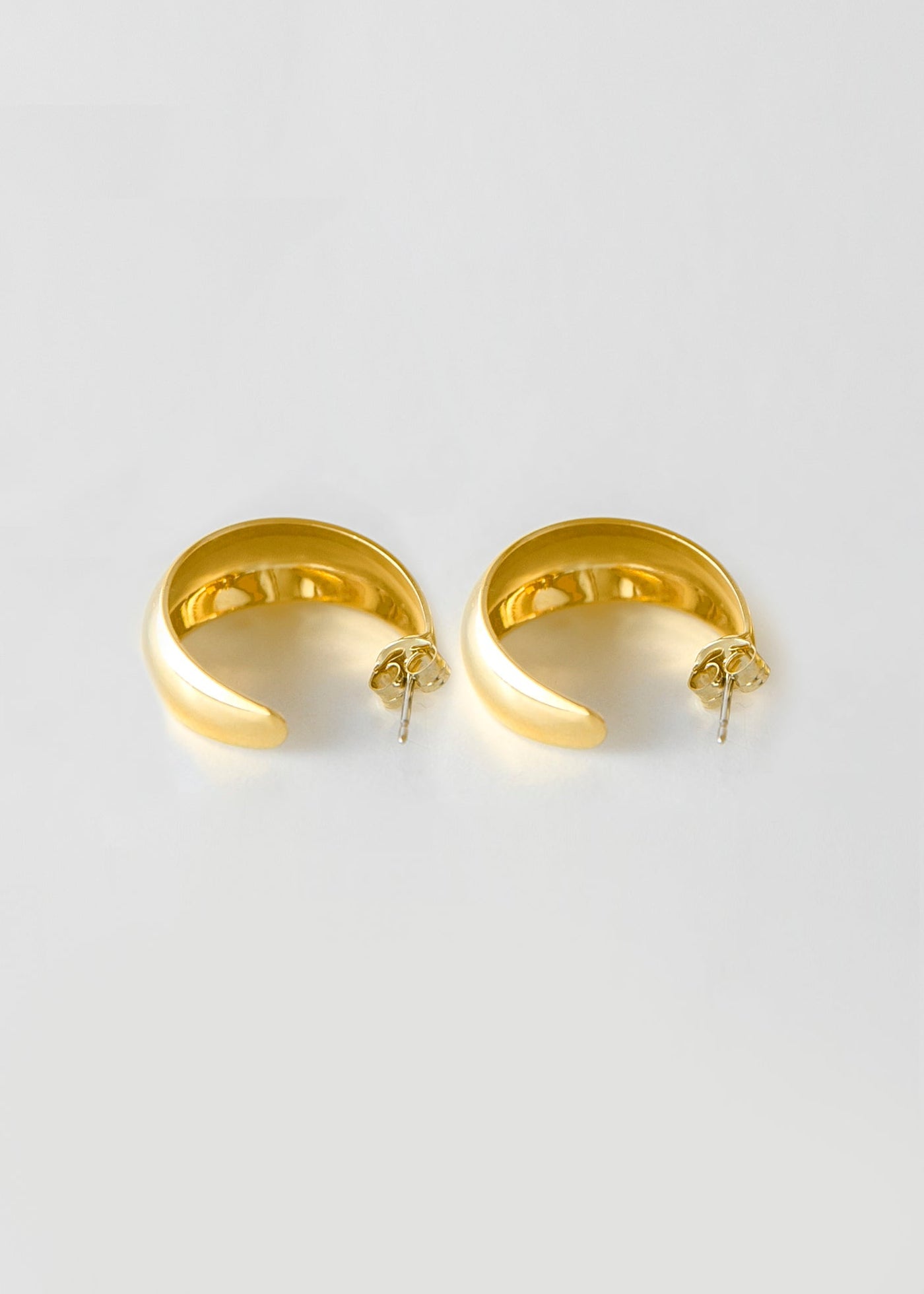 Gold Plated Chunky Hoops - Maids to Measure