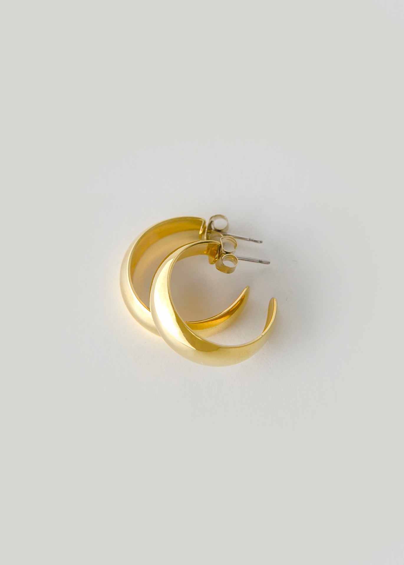 Gold Plated Chunky Hoops - Maids to Measure