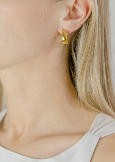 Gold Plated Chunky Hoops - Maids to Measure