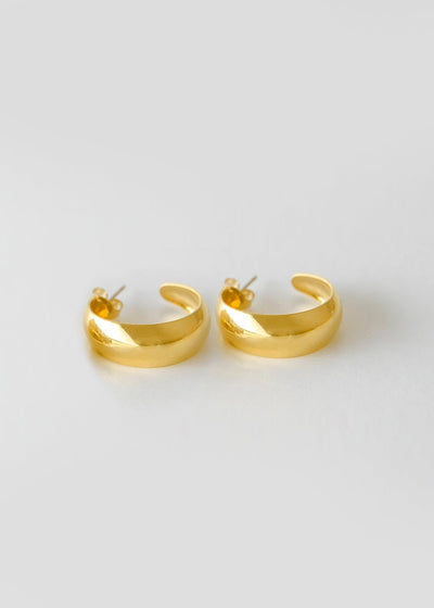 Gold Plated Chunky Hoops - Maids to Measure