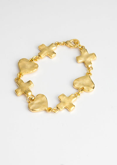Hearts and Crosses Bracelet - Maids to Measure