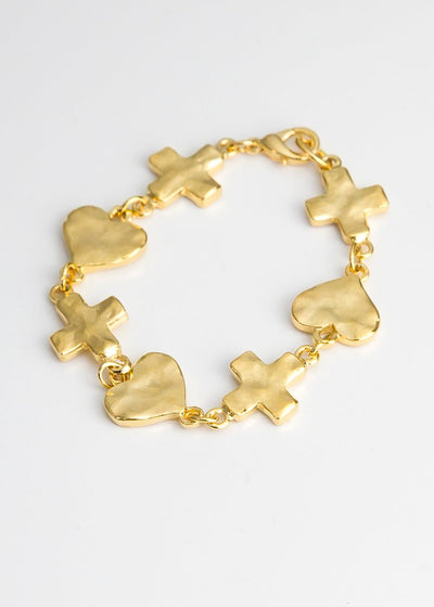 Hearts and Crosses Bracelet - Maids to Measure