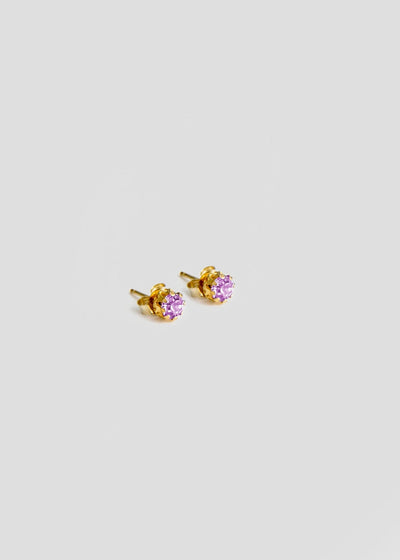 Lilac Crystal Studs - Maids to Measure