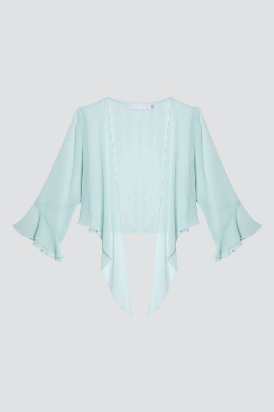 Long Sleeve Chiffon Cover Up - Misty Green - Maids to Measure