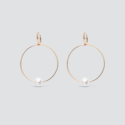 Pearl Gold Hoop Earrings - Maids to Measure