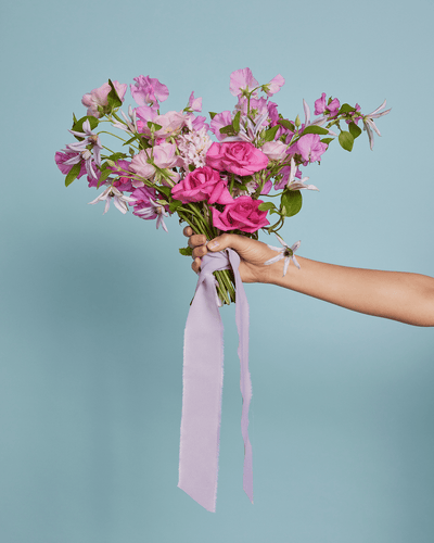 Satin Lilac Bouquet Ribbon - Gigi & Olive - Maids to Measure