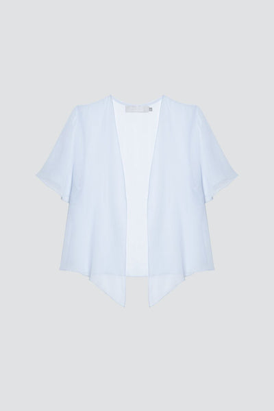 Short Sleeve Chiffon Cover Up - Cloud - Maids to Measure