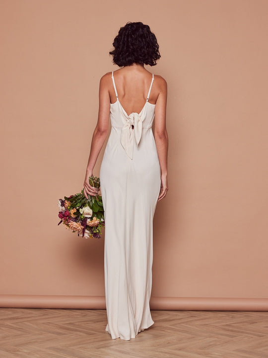 Stella Satin Slip Dress - Champagne Ivory - Maids to Measure