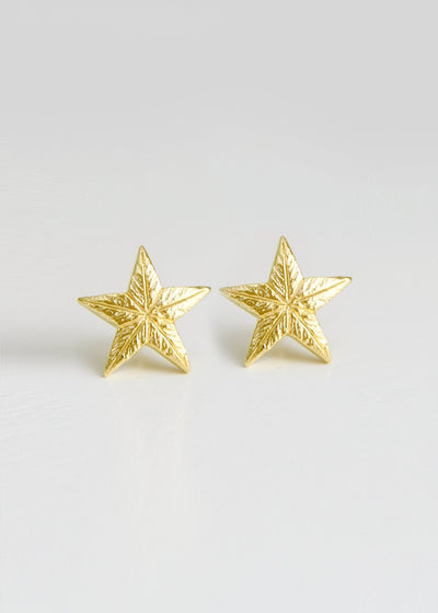 Textured Star Stud Earrings - Maids to Measure