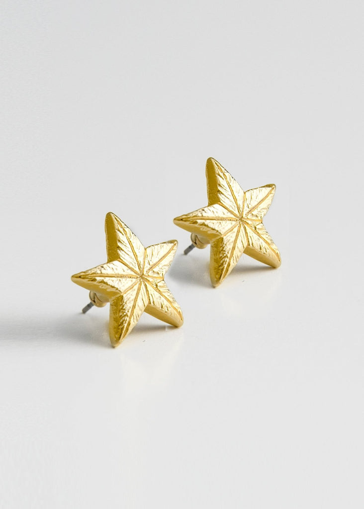 Textured Star Stud Earrings Maids to Measure