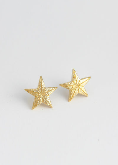 Textured Star Stud Earrings - Maids to Measure