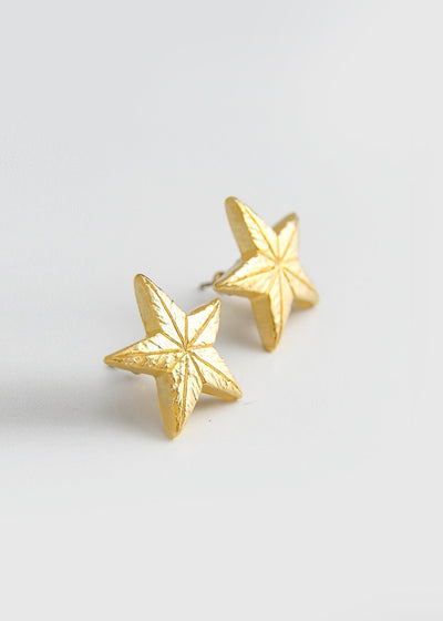 Textured Star Stud Earrings - Maids to Measure