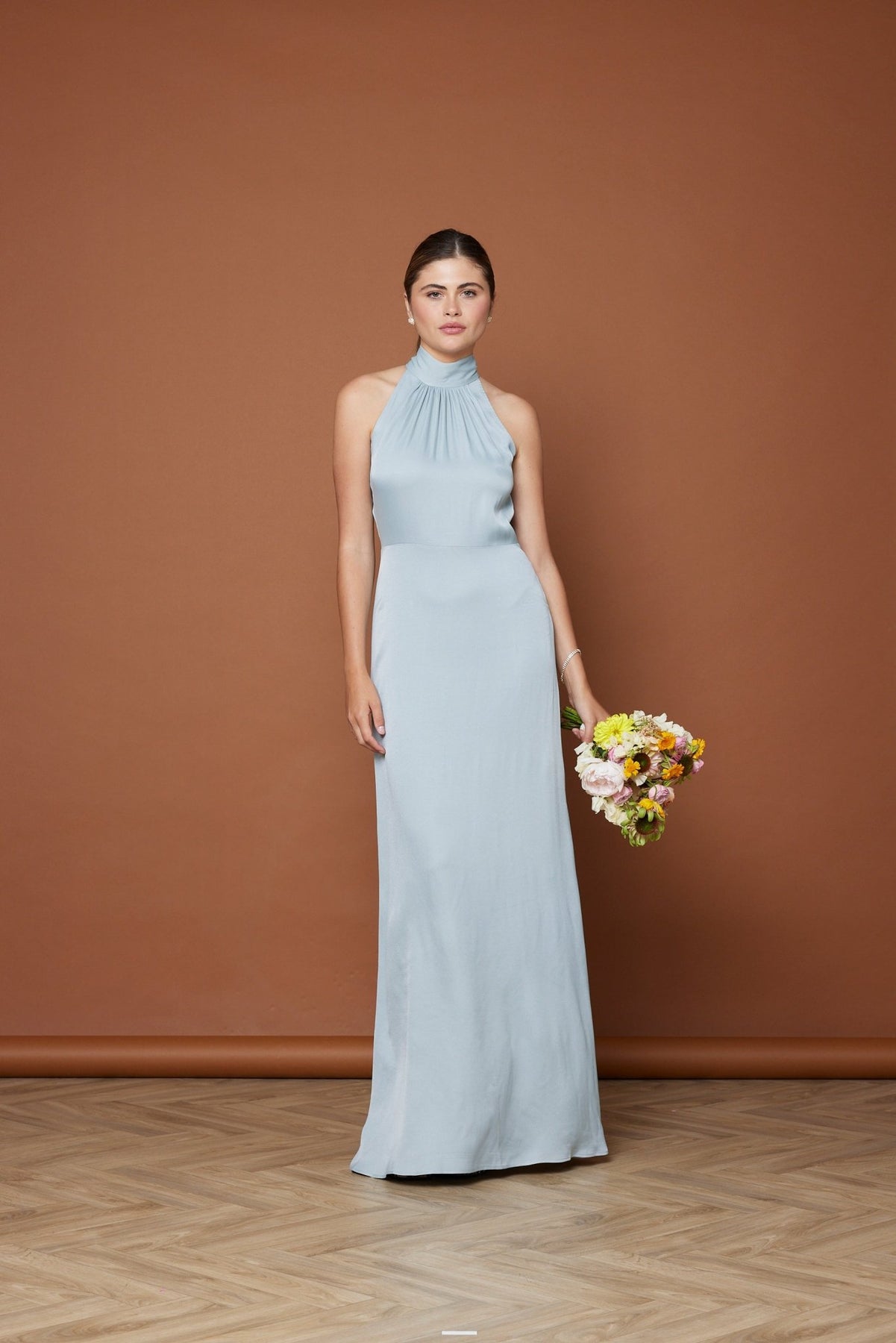 Marissa Satin Halter Neck Midi Dress – ASTR The Label